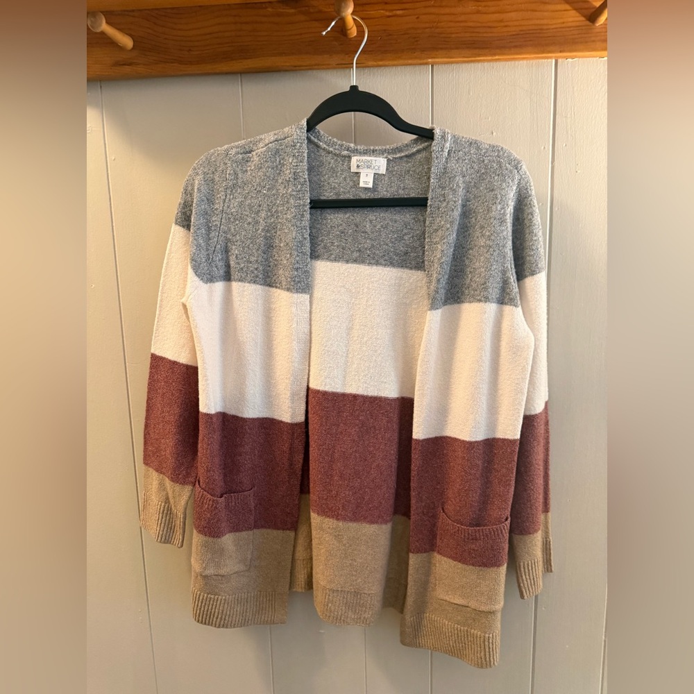 Market & Spruce Multicolor Striped Cardigan